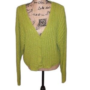 Forever 21 Hawthorn Green Juniors Large Button Cardigan NWT